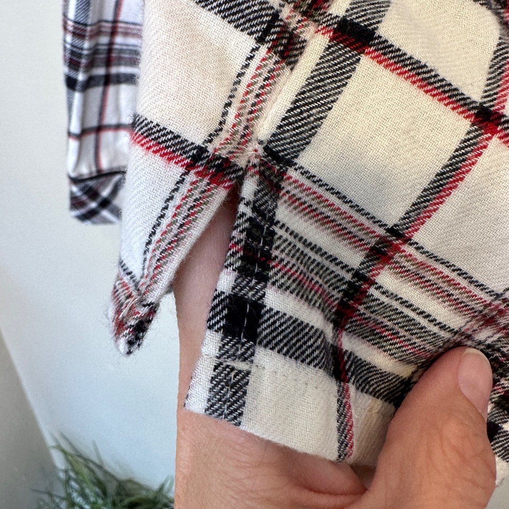 Madewell Plaid Flannel PJ Top Mens Tailored Style Button Up Pocket Sleep Shirt - Picture 8 of 16